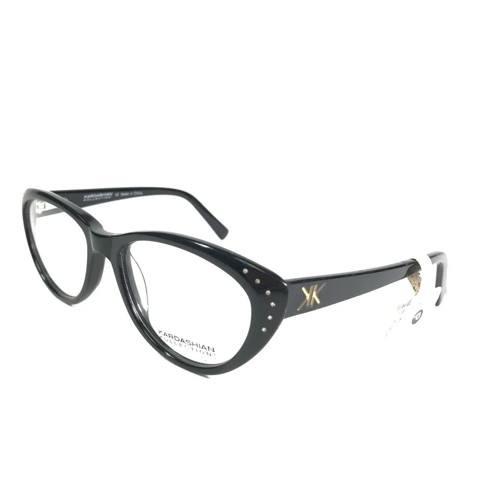 Kardashian Kollection KK-05 COL.104 Eyeglasses Frames Black Round 54-17-135